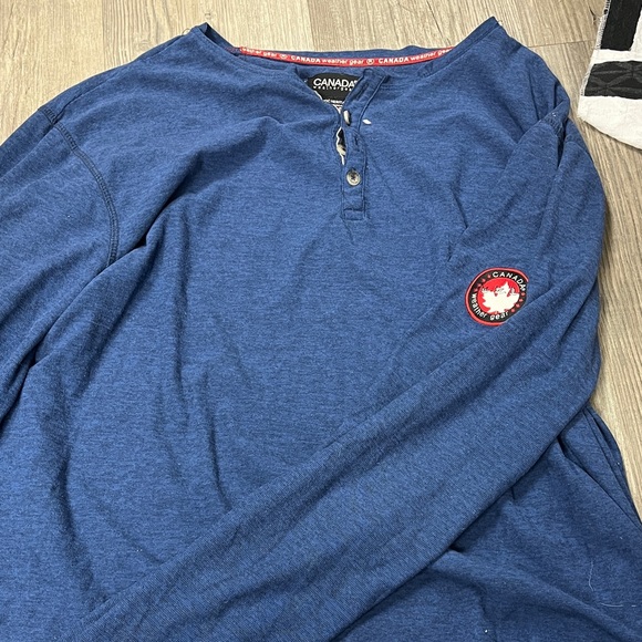 Canada Men's Long Sleeve Blue Shirt - Picture 1 of 1